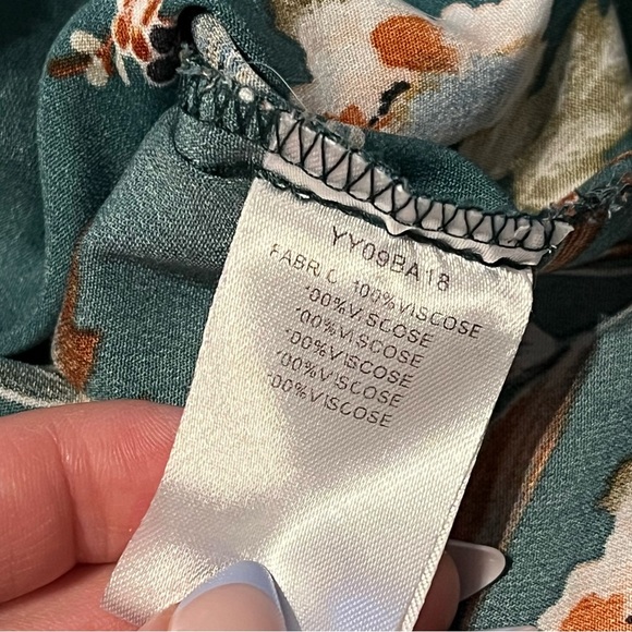 25. Molly Bracken Womens Emerald Green Floral Long Sleeve Blouse Spring Office - Picture 7 of 10